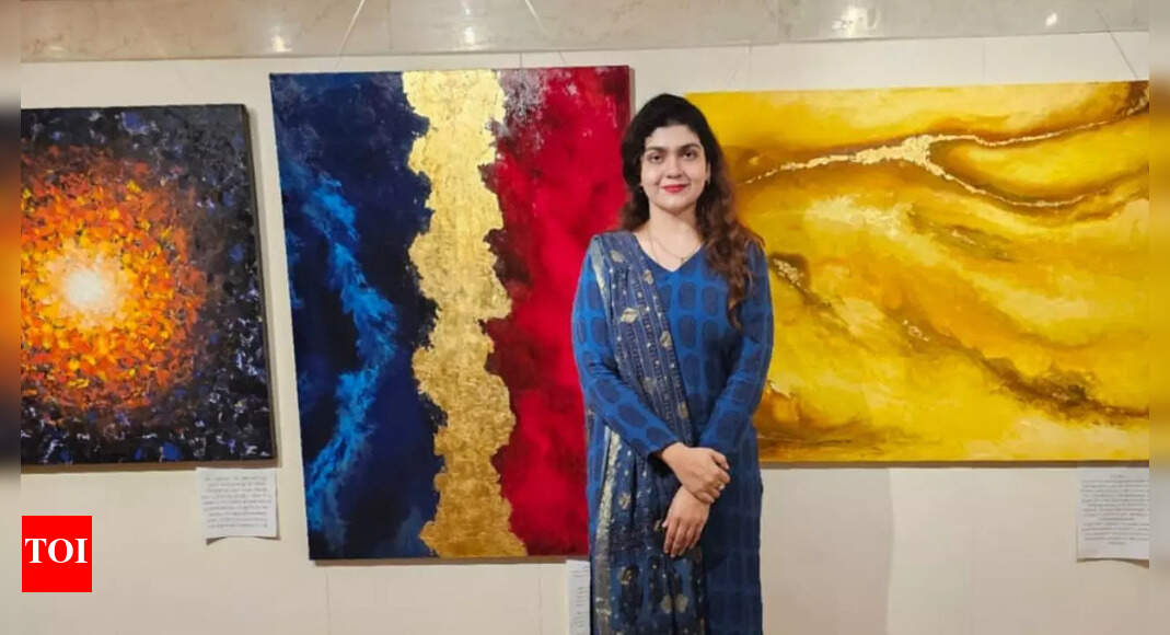 Artist Nawab Jahan Begum creates history by using real gold into her artworks