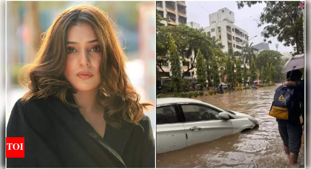 RJ Mahvash stuck in Mumbai’s heavy rain