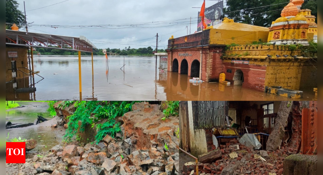 Maharashtra rains: School wall collapses in Bhilar village