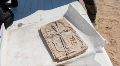  Remarkably preserved 7th-century Christian cross unearthed on Sir Bani Yas Island