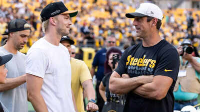 Superman and X-Men star Nicholas Hoult meets Aaron Rodgers at Pittsburgh Steelers preseason game, roots for Europe hosting the Super Bowl