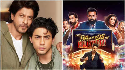 Shah Rukh Khan unveils FIRST poster of Aryan Khan’s ‘The Ba***ds Of Bollywood’: ‘Parda Phaad Ke…’