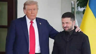 Volodymyr Zelenskyy surprises Donald Trump with golf club of injured Ukrainian soldier at White House meeting in Washington