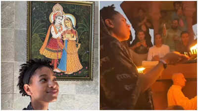 Will Smith's daughter Willow Smith performs aarti and celebrates Krishna Janmashtami
