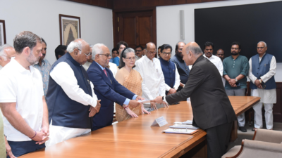Vice President election: INDIA bloc candidate B Sudershan Reddy files nomination, to face NDA’s CP Radhakrishnan; Kharge, Rahul and Sonia present