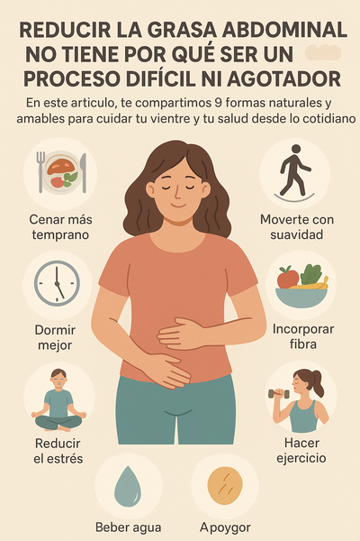 9 Maneras Naturales y Amables de Reducir la Grasa Abdominal