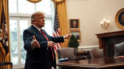 Representational AI image Trump targets imported furniture: Tariffs likely in 50 days; market reacts sharply