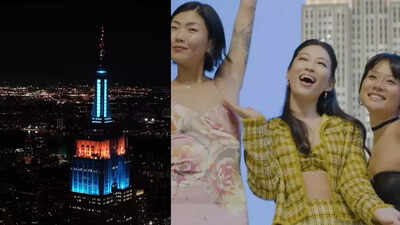  Arden Cho, May Hong, and Rei Ami light up Empire State Building - WATCH