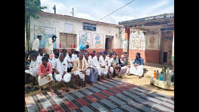 Parents protest over unsafe school building; demand road to new campus in Malkapally village