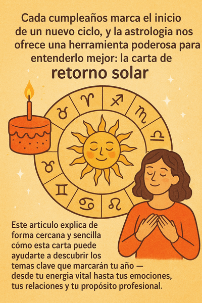 Tu carta de retorno solar: una brújula cósmica para el año que viene