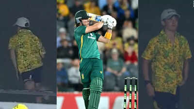 Watch: Fan 'steals' ball? Spectator plays hilarious prank after Dewald Brevis' smashing six