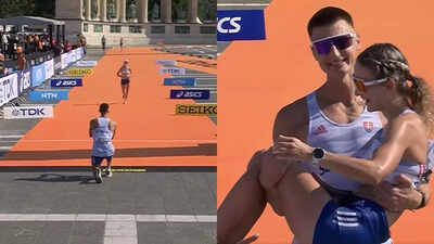 Surreal! Athlete completes 35km race, immediately gets surprise proposal from partner in resurfaced video - Watch