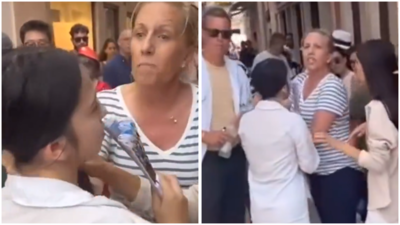 ‘I have eight kids, you’re not getting to me’: US tourist grabs thief by ponytail after getting pickpocketed in Venice - Watch