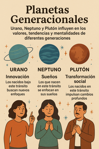 Cómo Urano, Neptuno y Plutón influyen en nuestra generación y en los valores que compartimos