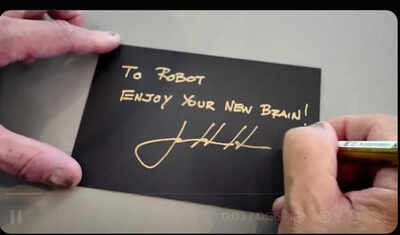 'Enjoy your new ...', says message card on Nvidia CEO Jensen Huang's gift to humanoid robot