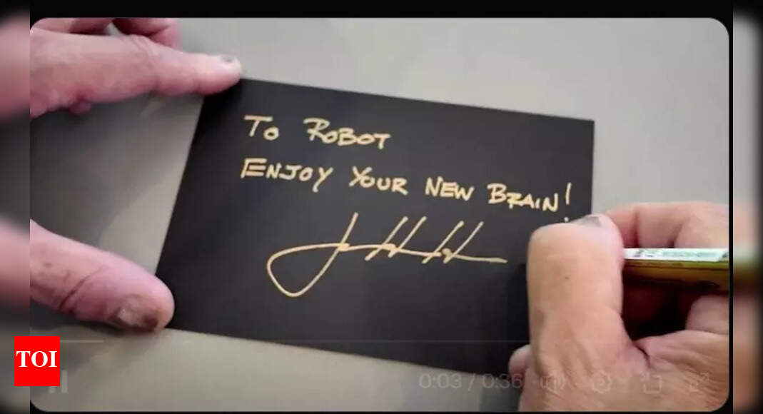 'Enjoy your new ...', says message card on Nvidia CEO Jensen Huang's gift to humanoid robot