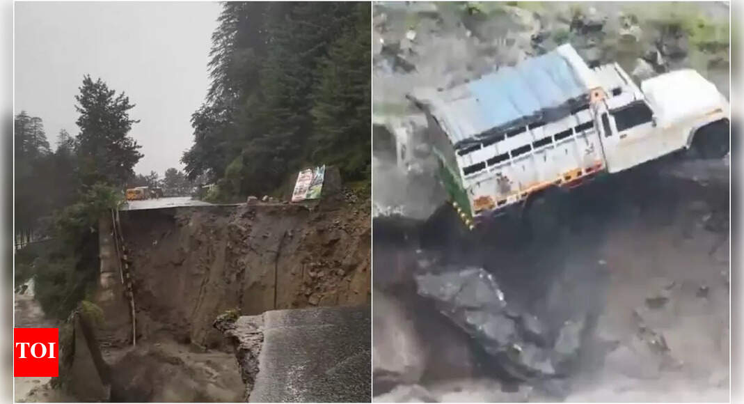 Himachal Pradesh flash floods: Raging Beas waters wash away portion of Manali-Leh highway- videos