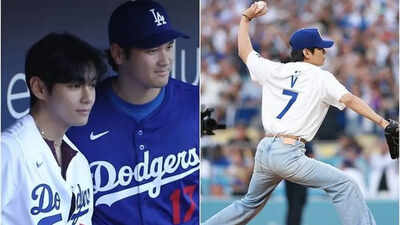 BTS V's left-handed first pitch hailed as a 'standout' moment of Dodgers game