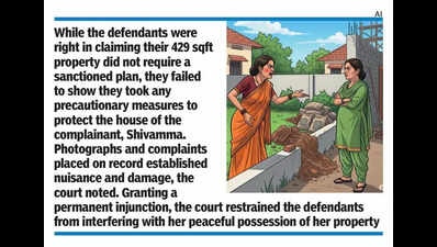 Neighbourhood quarrel ends in court, 50-year-old wins 65k payout for property damage in Bengaluru