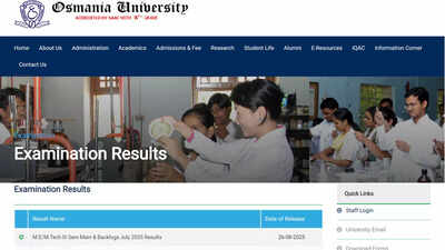 Osmania University releases M.E., B.Sc., B.Com., BA, BBA June and July exam results; check here