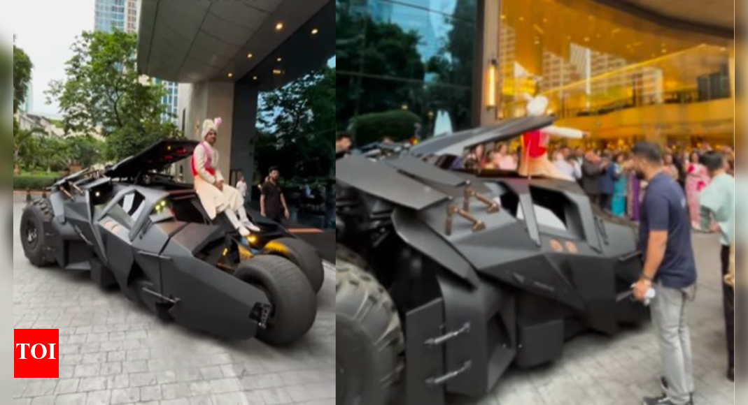 Baraat on Batmobile: Indian groom makes superhero style wedding entry; watch the viral video