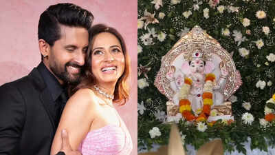 Ravi Dubey and Sargun Mehta welcome Bappa in their new home; names it ‘Saubhagya’