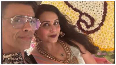 Karan Johar and Rani Mukerji deal with followers with a shocking selfie as they ring in Ganesh Chaturthi collectively – See photograph |