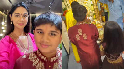 Ganesh Chaturthi 2025: Allu Arjun's wife Sneha Reddy, shares festive moments with Ayaan and Arha