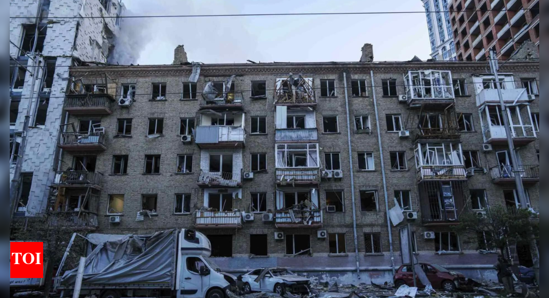 <div>Russian-Ukraine war: EU delegation building in Kyiv hit in a deliberate strike; 14 killed, including 3 children</div> <div>Russian-Ukraine war: EU delegation building in Kyiv hit in a 'deliberate strike'; 14 killed, including 3 children</div>