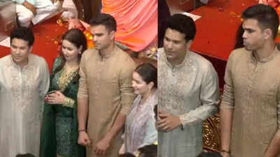 Watch: Sachin Tendulkar and family pray in Lalbagcha Raja