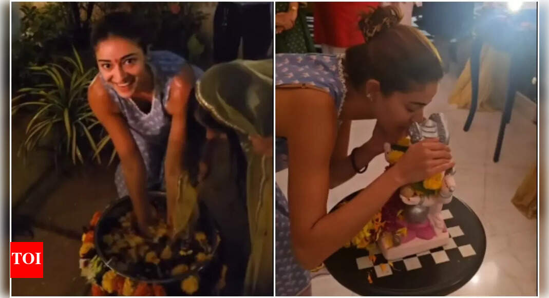 Ananya Panday shares heartfelt goodbye to Bappa