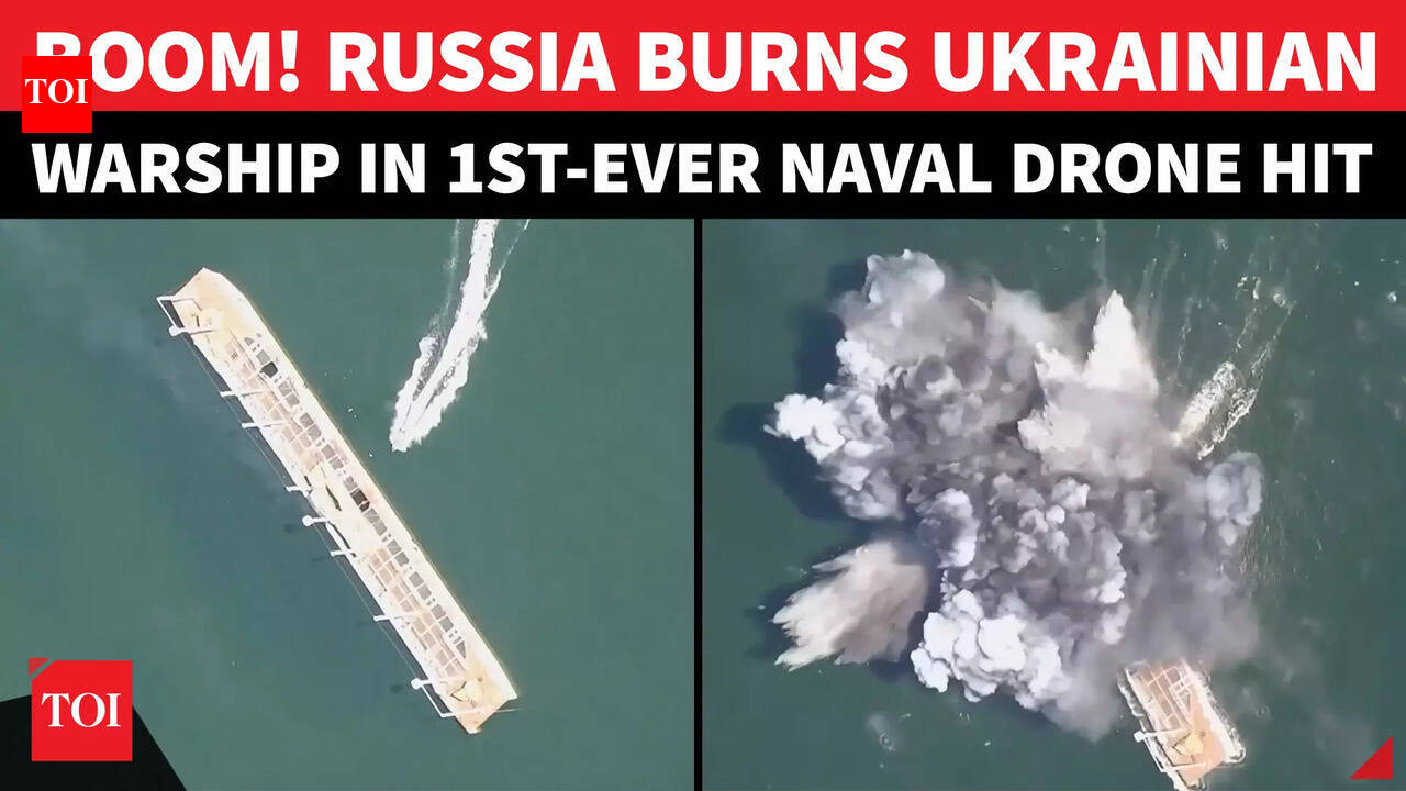 On Cam: First-Ever Russian Naval Drone Attack On One Of Ukraine's ...