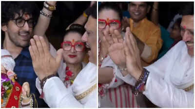 Govinda and Sunita Ahuja happily dance together at Ganpati Visarjan after quashing divorce rumors