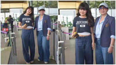 Mahima Chaudhry and Ariana Mukherjee win hearts at airport, followers name Ariana ‘carbon copy of Mahima’ | Hindi Film Information