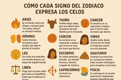 ¿Quién te conviertes cuando sientes celos? Una mirada zodiacal con humor y humanidad