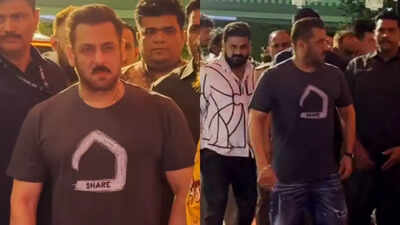 Salman Khan arrives for Ganpati darshan with Z+ safety; retains his look informal but trendy: PICS | Hindi Film Information