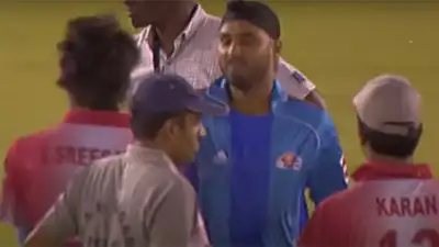 Unseen video: Harbhajan Singh almost punched Sreesanth in IPL - watch