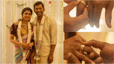 Vishal and Sai Dhanshika get engaged; couple makes it official on his birthday: 'Feeling positive and blessed'