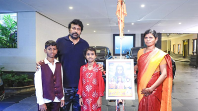 Chiranjeevi meets fan who cycled from Adoni to Hyderabad; the 'Godfather' actor embraced the fan - Watch