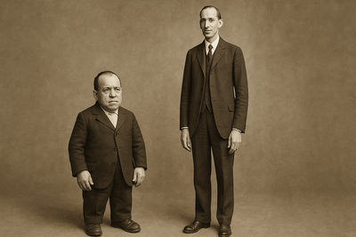 Nacido enano, creció como gigante: la increíble historia del único hombre que vivió ambos extremos de la estatura