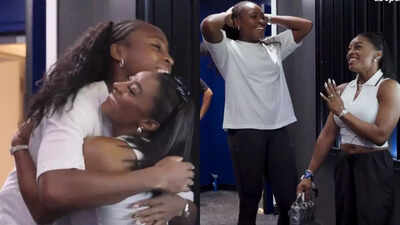 Simone Biles, Coco Gauff steal the spotlight at US Open; fans go wild – Watch