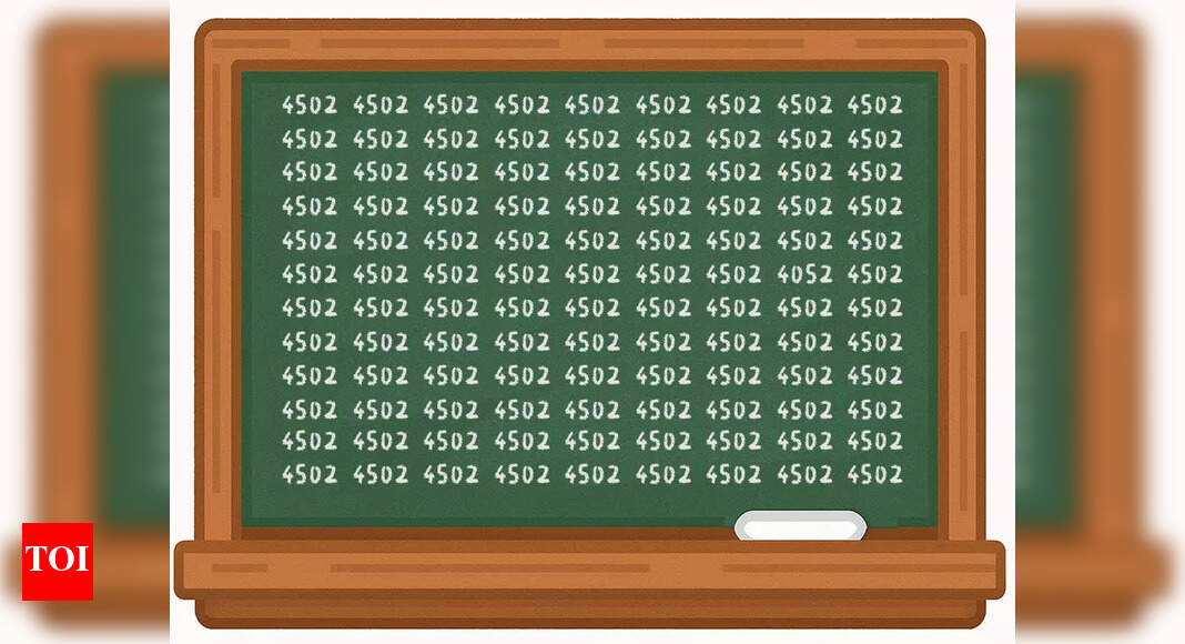 Optical illusion: Only a person with perfect vision can find the ‘4052’ in just 8 seconds – The Times of India