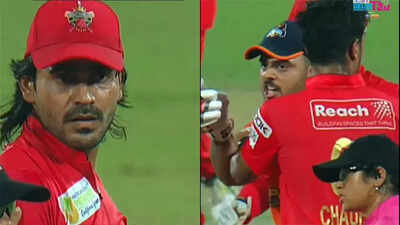 Watch: Tempers run high! Nitish Rana and Dignesh Rathi nearly come to blows in fiery DPL clash
