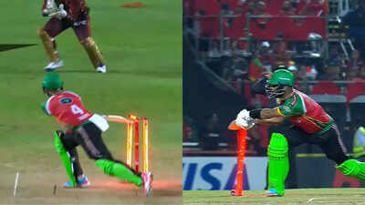 CPL | Kill wicket with a wide ball - see the most bizarre dismissal
