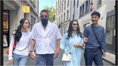 Sanjay Dutt enjoys family vacation in Geneva with wife Maanayata, kids Shahraan, Iqra - PICS inside