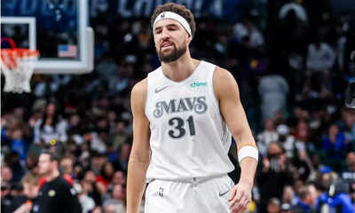 "He is a two-way force"- Klay Thompson praises teammmate Anthony Davis as the best power forward of his generation