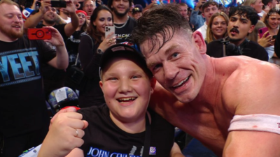 WWE Clash in Paris 2025: John Cena poses with fan