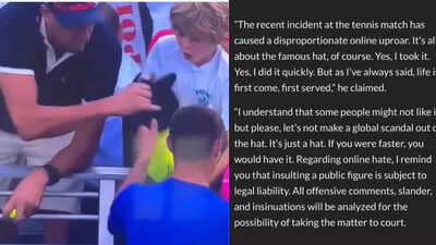 US Open: CEO of Millionaire defends Cap -Natch moment, warned of legal action - 'First come, first serve'