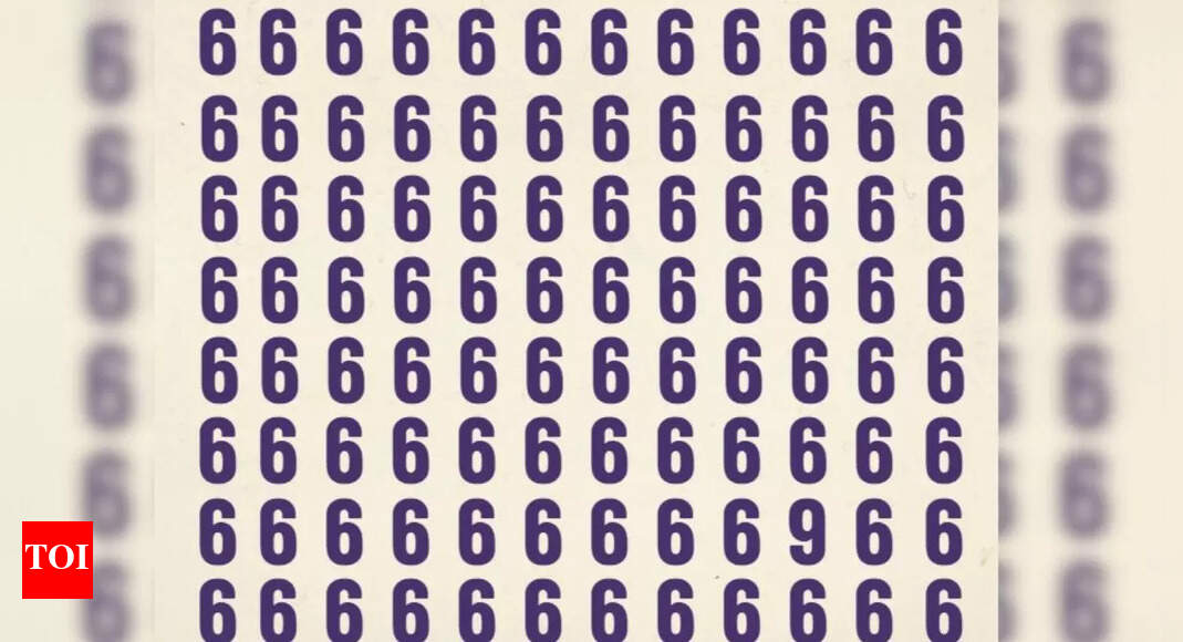 Optical Illusion: Can you spot the hidden number 9 among the sea of 6s in just 5 seconds? – The Times of India