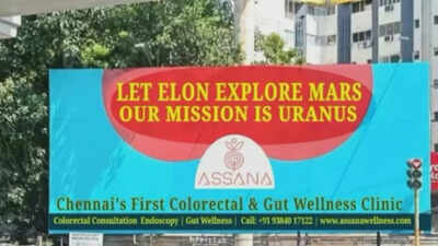 Chennai’s Assana Clinic’s witty billboard goes viral to raise gut health awareness: ‘Let Elon explore Mars, our mission is Uranus’